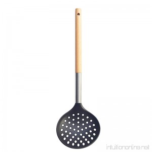 Typhoon Living Nylon and Beechwood Skimmer Durable Wooden Handle Won't Scratch Non-stick Cookware Easily Strains Food Odor and Stain Resistant - B07CVKFNQ6